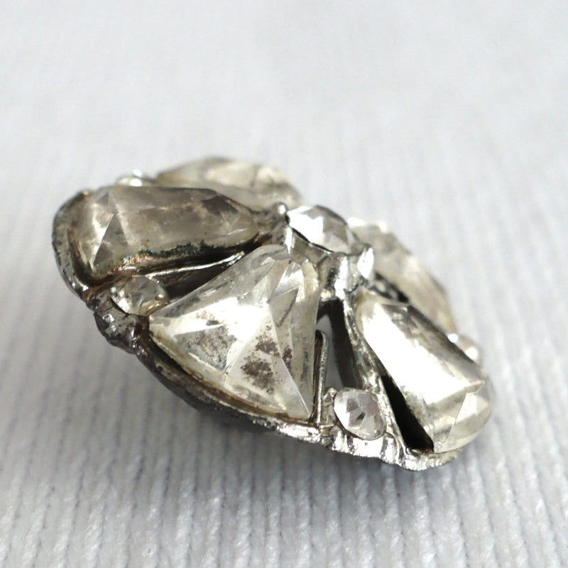 35L One Pot Metal Paste Rhinestones Fancy Shank Button, 7/8"