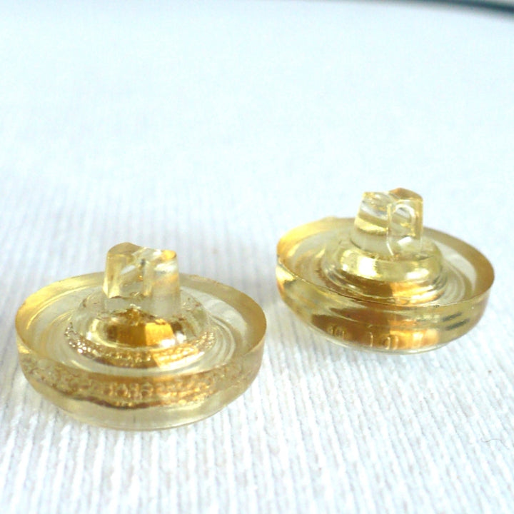 29L Set of Two Rhinestone Lucite Shank Buttons, 3/4"