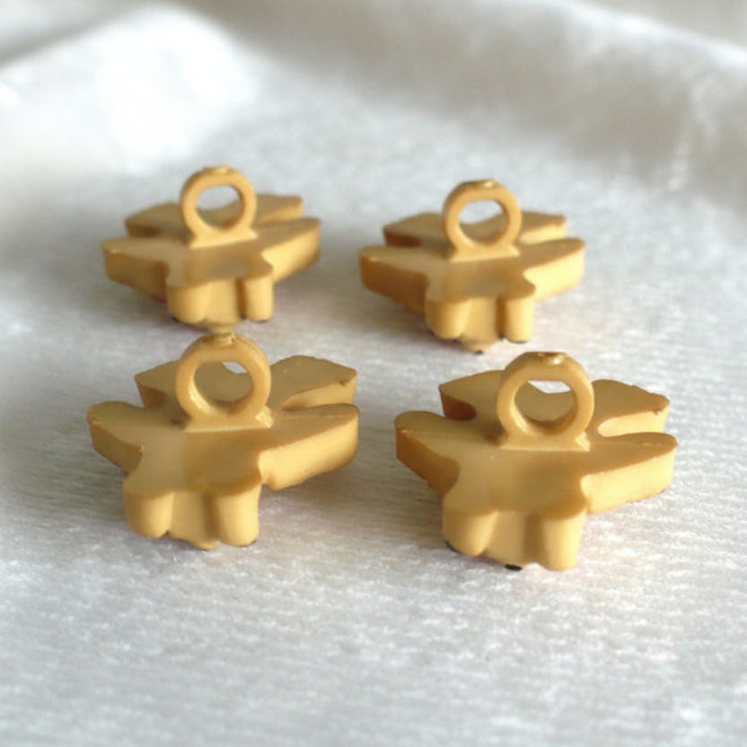 29L Set of Four 1950-60s Teddy Bear Kiddie Novelty Buttons 3/4".