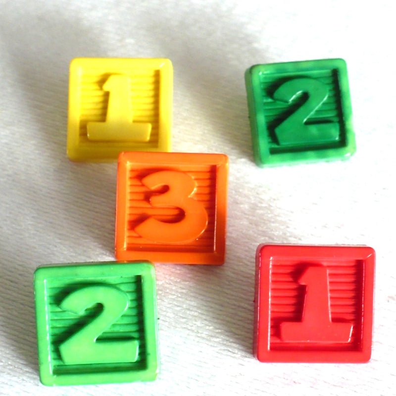 24L Colorful Number Blocks Buttons