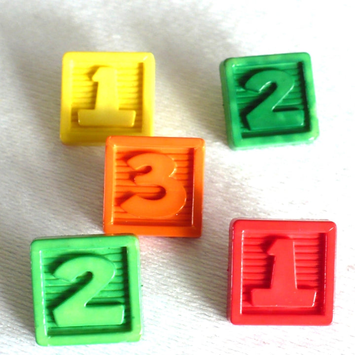 24L Colorful Number Blocks Buttons