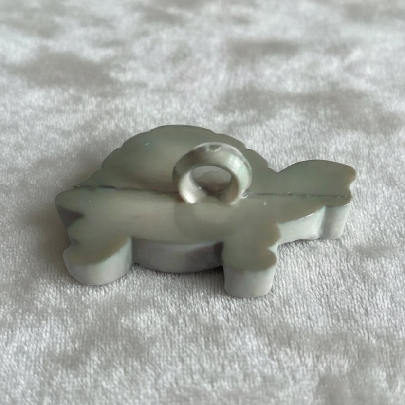 36L Turtle 1950-60s Kiddie Novelty Button 7/8", back.