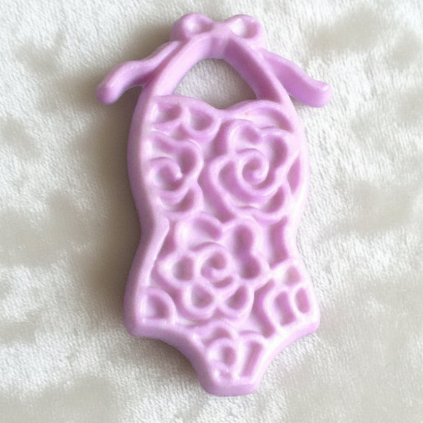 44L Lavender Purple Swimsuit 1950-60s Kiddie Novelty Button 1 1/8".