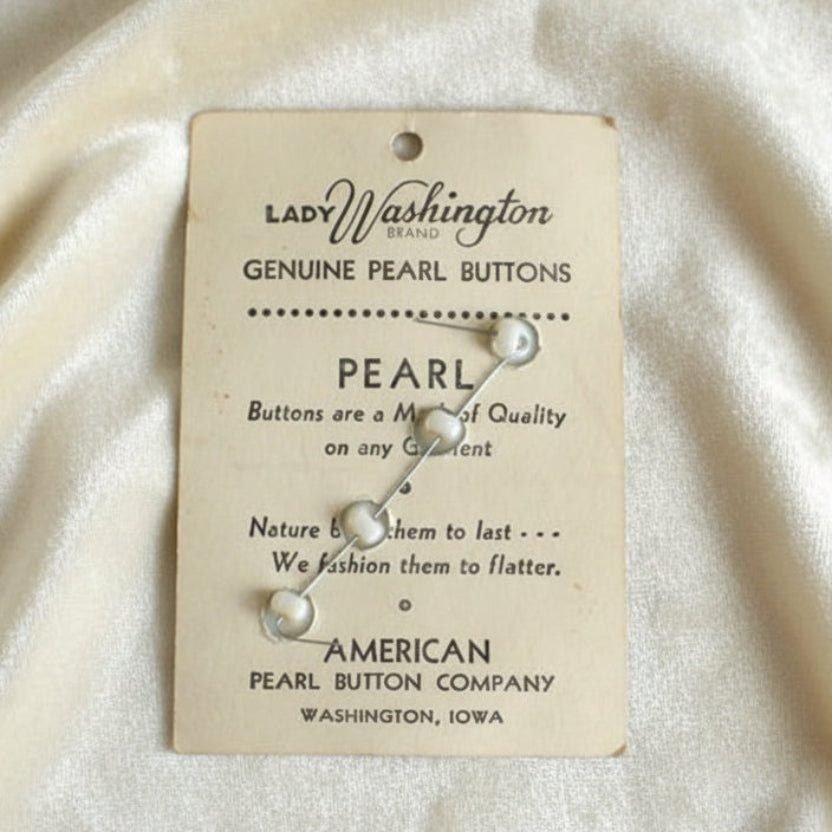 Reverse side of carded buttons.
