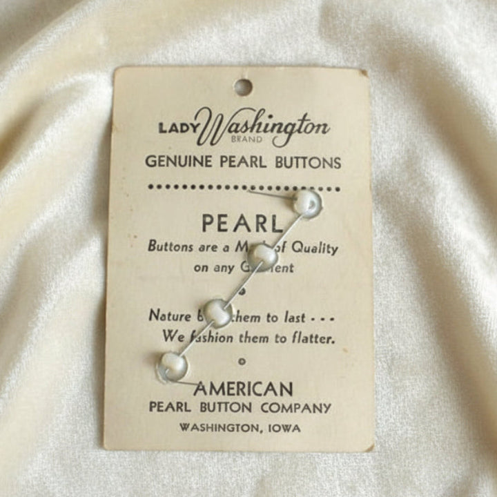 Reverse side of carded buttons.