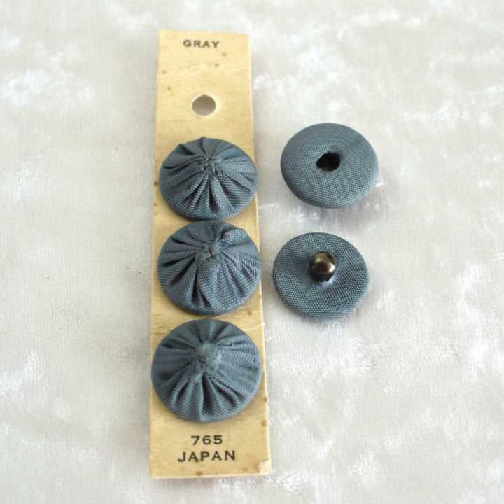 23L Set of Four Gray Fabric Snaps Set, 1/2"