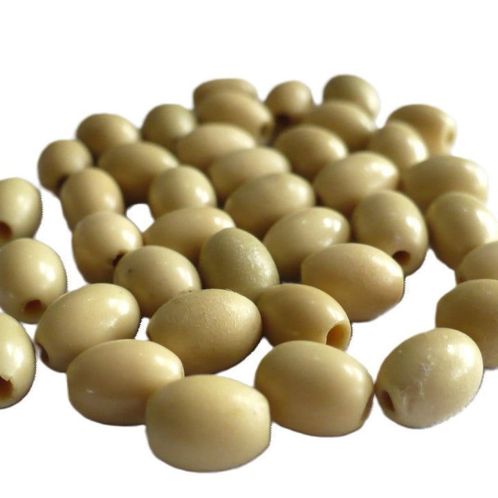 Batch 1910s Vintage 5x7mm Smooth Oval Vegetable Ivory Beads