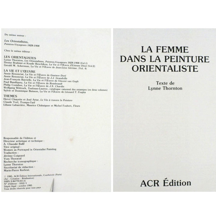 Book titled 'La Femme dans la Peinture Orientaliste' 