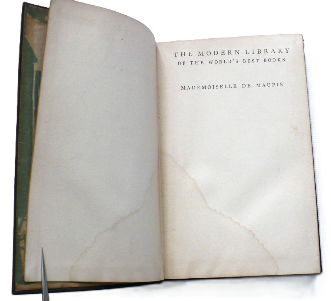 Mademoiselle de Maupin by Théophile Gautier, 1919-24, English Modern Library.