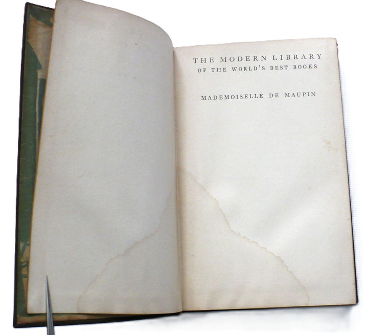 Mademoiselle de Maupin by Théophile Gautier, 1919-24, English Modern Library.