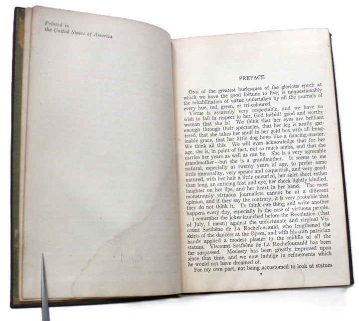 Mademoiselle de Maupin by Théophile Gautier, 1919-24, English Modern Library.