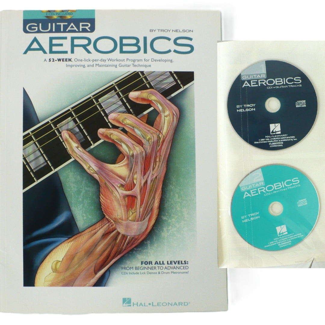 Guitar Aerobics by Troy Nelson: 52-week guitar workout book, 2007 edition with original audio CDs.