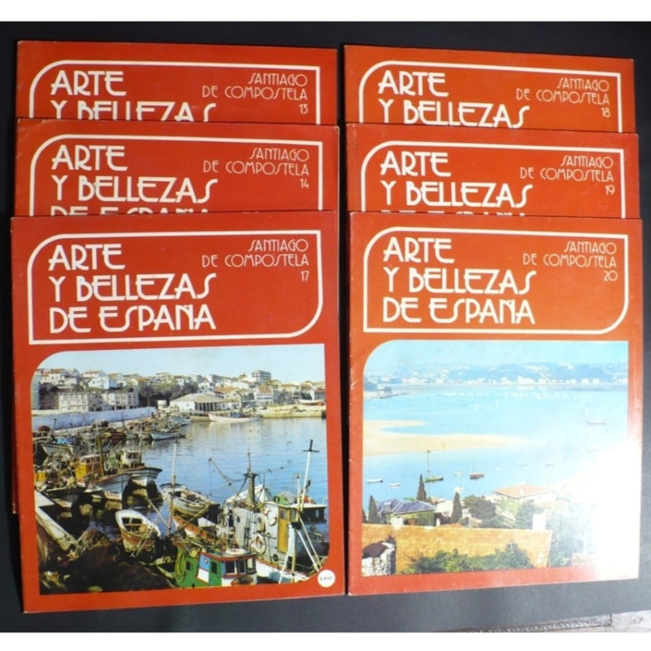 Front cover of the book 'Arte Y Bellezas De España Santiago De Compostela Six, variety 1976.
