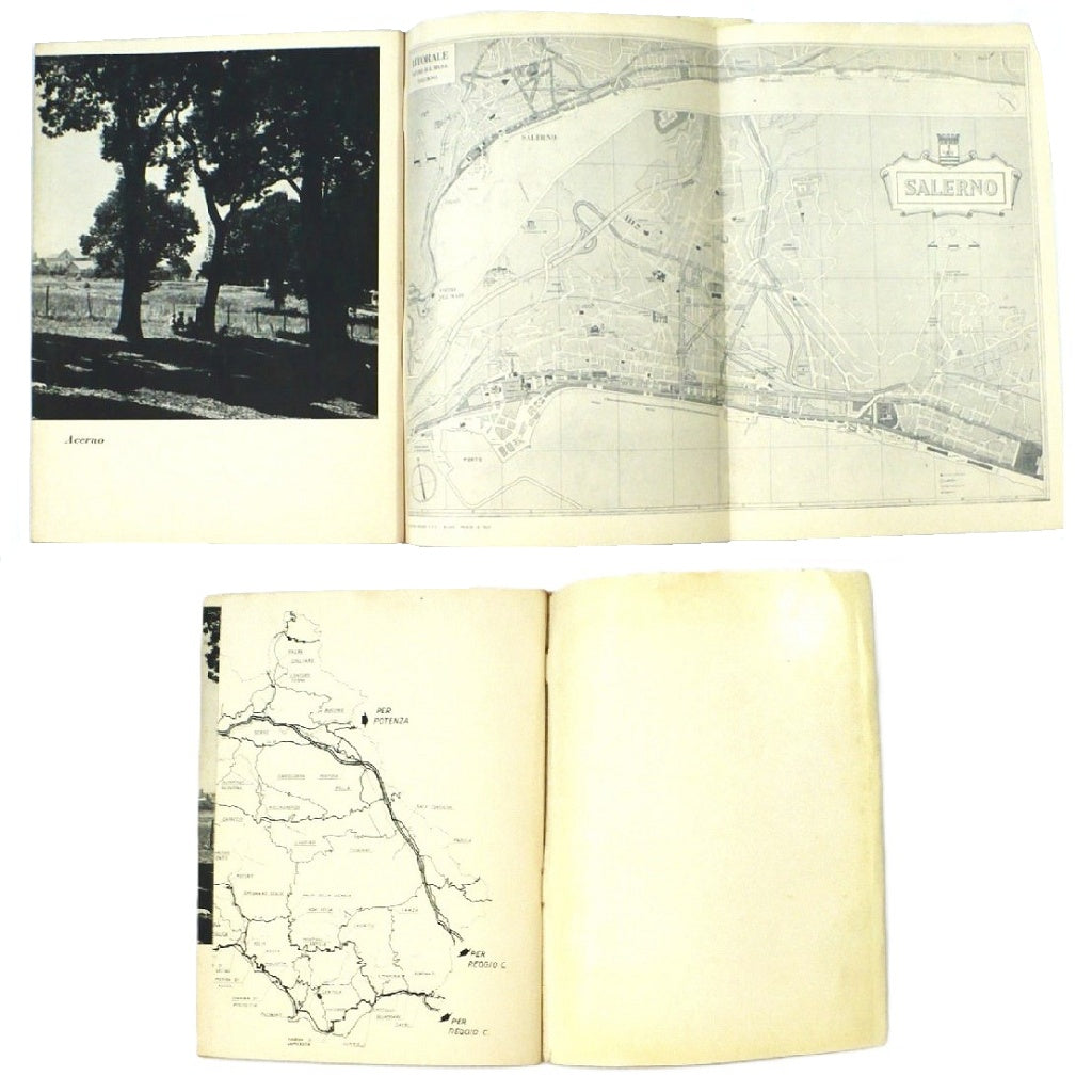 1969 guidebook titled 'Salerno e Provincia' with text about hotels and tourism.