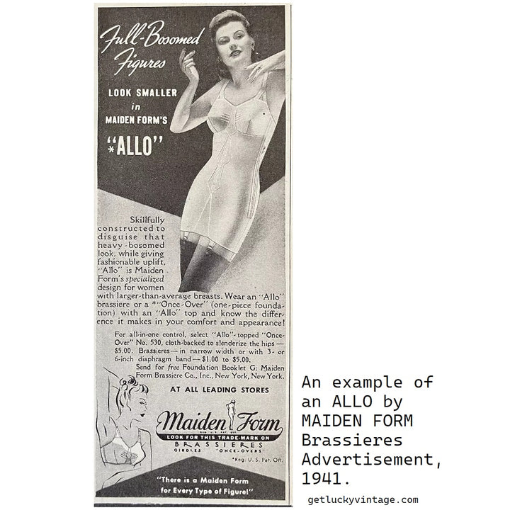Allo Maiden Form brassieres.