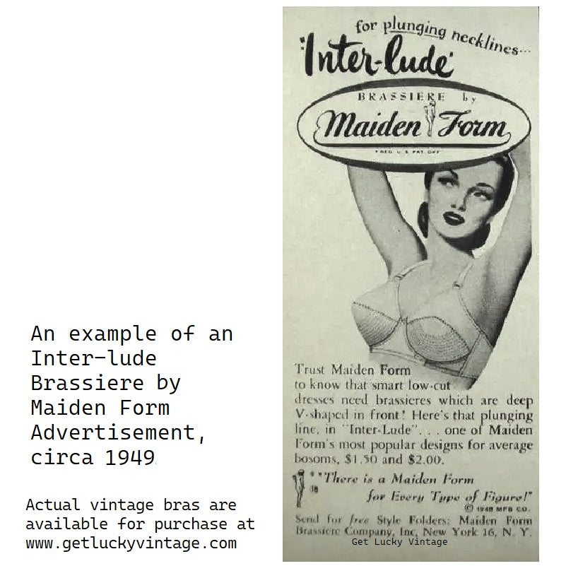 1930s Intriguing Interlude Longline Bra with girdle Hooks 28C/D