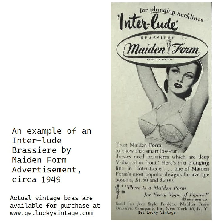 1930s Intriguing Interlude Longline Bra with girdle Hooks 28C/D