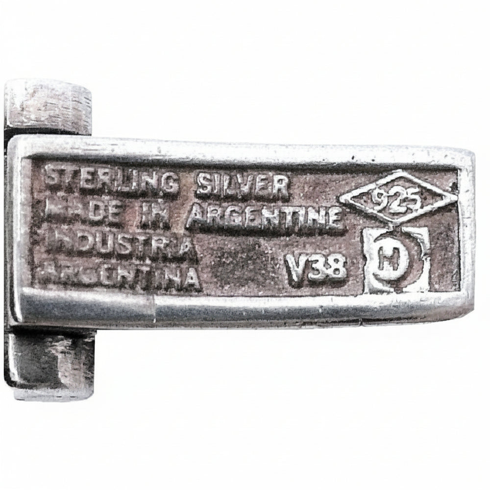 Industria Argentina Sterling Silver Charnières Bangle Bracelet MCM  hallmarks.