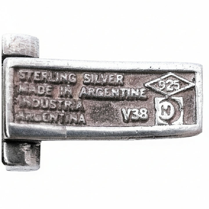 Industria Argentina Sterling Silver Charnières Bangle Bracelet MCM  hallmarks.