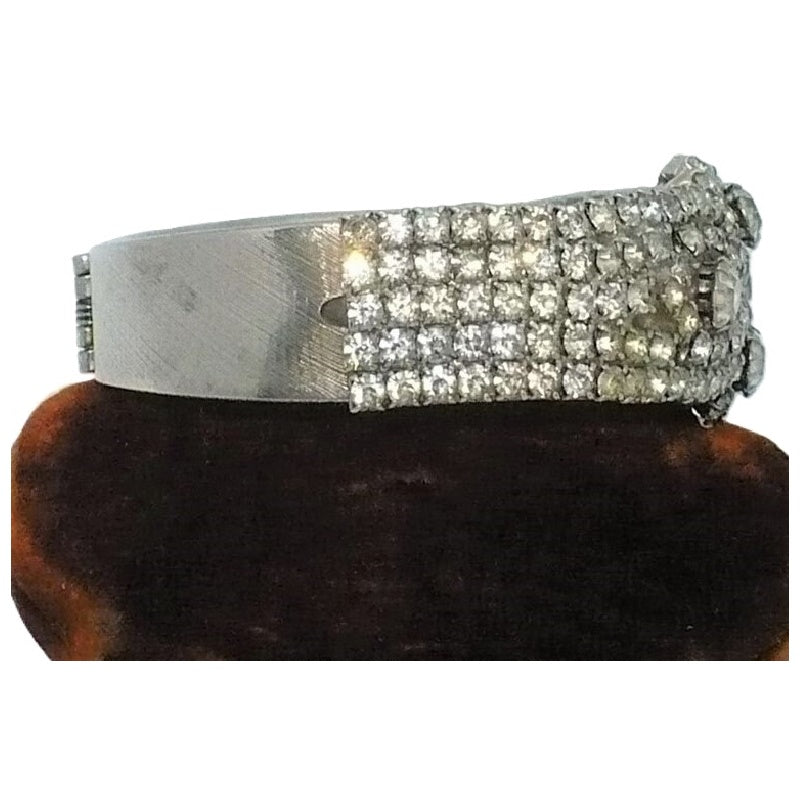 Rhinestone Clamper Bracelet.