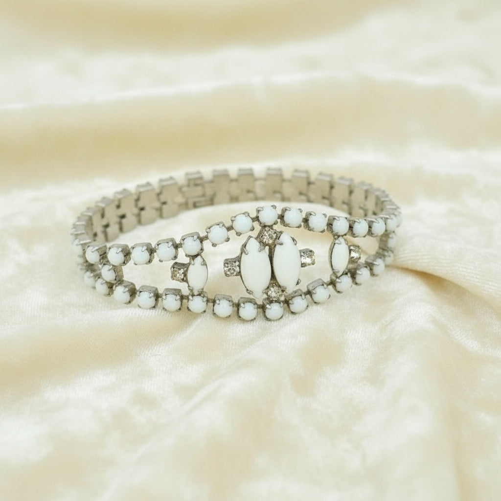  Milk Glass Cocktail Bracelet.