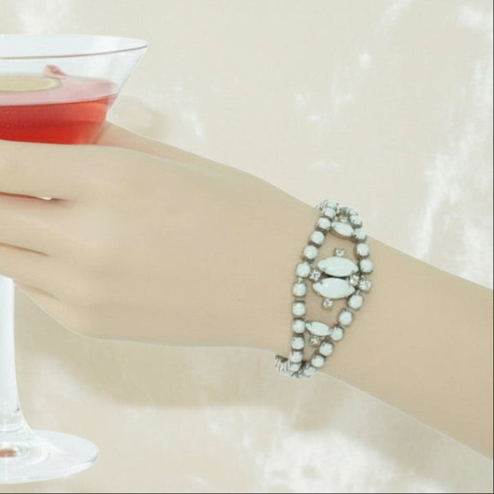  Milk Glass Cocktail Bracelet.