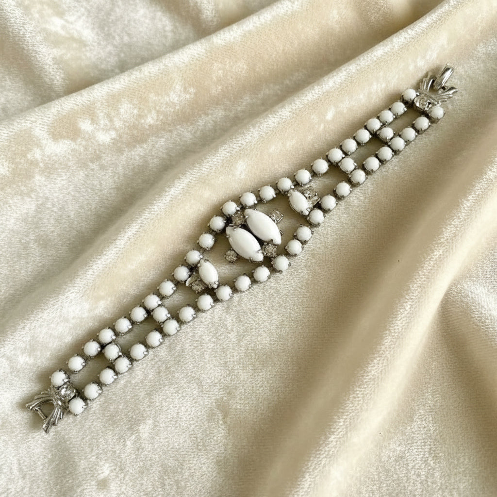  Milk Glass Cocktail Bracelet.