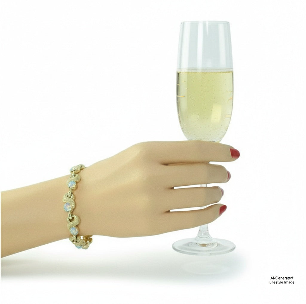 1950s Aurora Borealis Crystal Bracelet