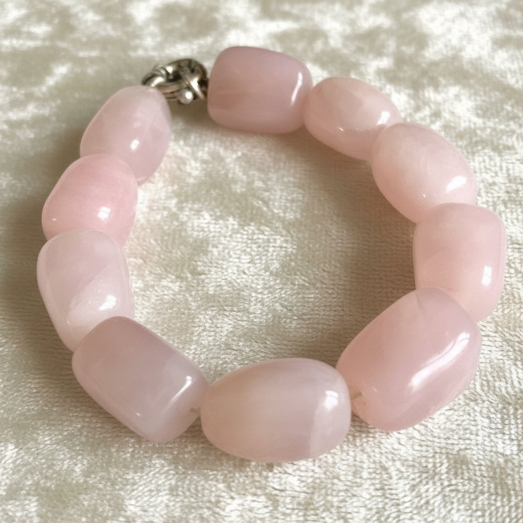 1980s Rose Quartz Bracelet.