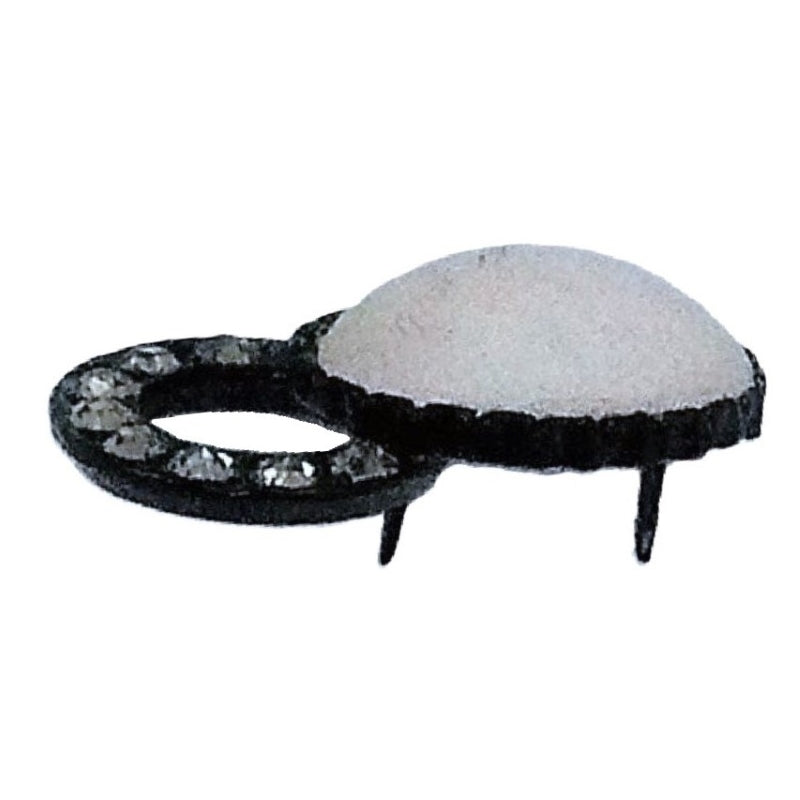Victorian Mourning Brad, Camphor Glass and Paste Ornament, Sewing, Upholstery, Millinery Supply.