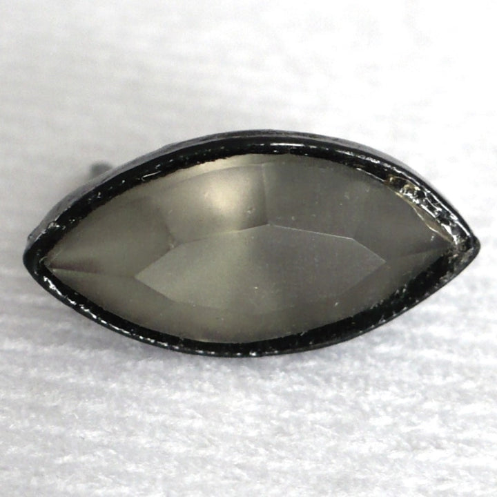 Victorian Smoked Glass Brad Japanned Brad Stud Sewing Ornament