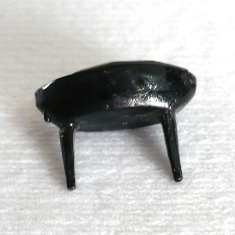 Victorian Smoked Glass Brad Japanned Brad Stud Sewing Ornament.