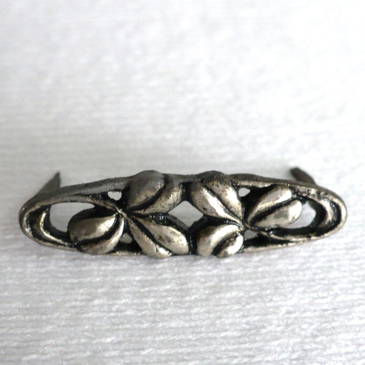 1920s Vintage Openwork Silver-Tone Brad Bar Ornament Sewing Supply.