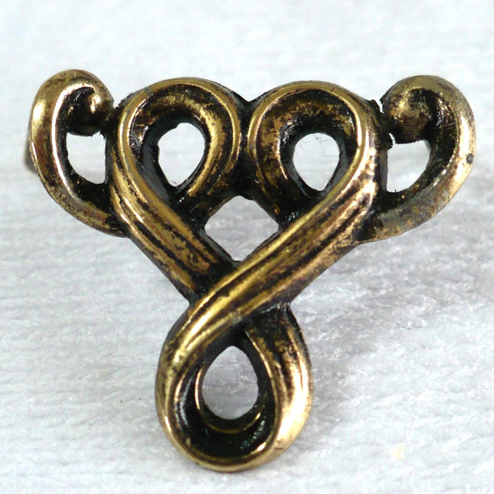 1940 Gold-tone Scroll Brad Ornament