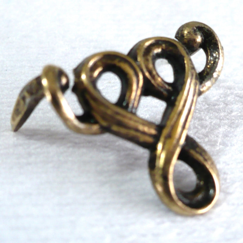 1940 Gold-tone Scroll Brad Ornament