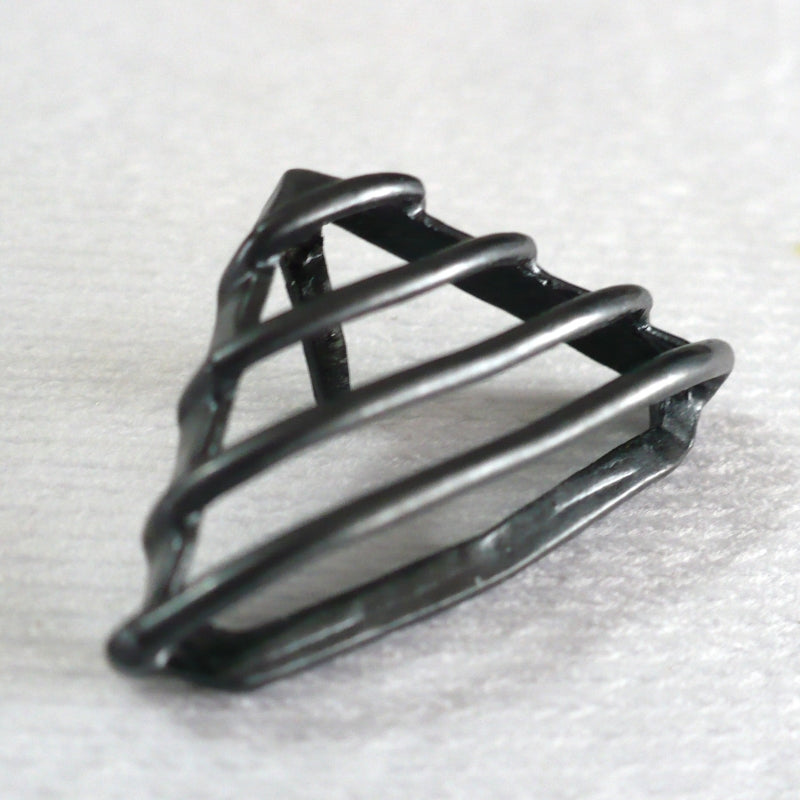 1940s Vintage Gunmetal Cage Brad Ornament Millinery Sewing Supply.