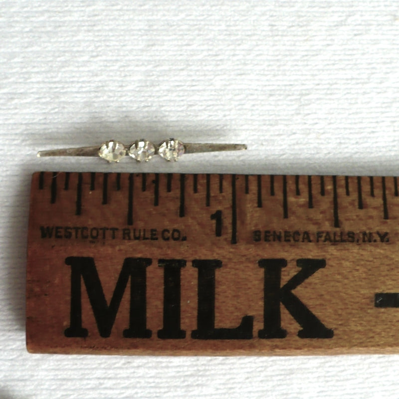 1940s Vintage Crystal Rhinestone Sewing Brads Studs.