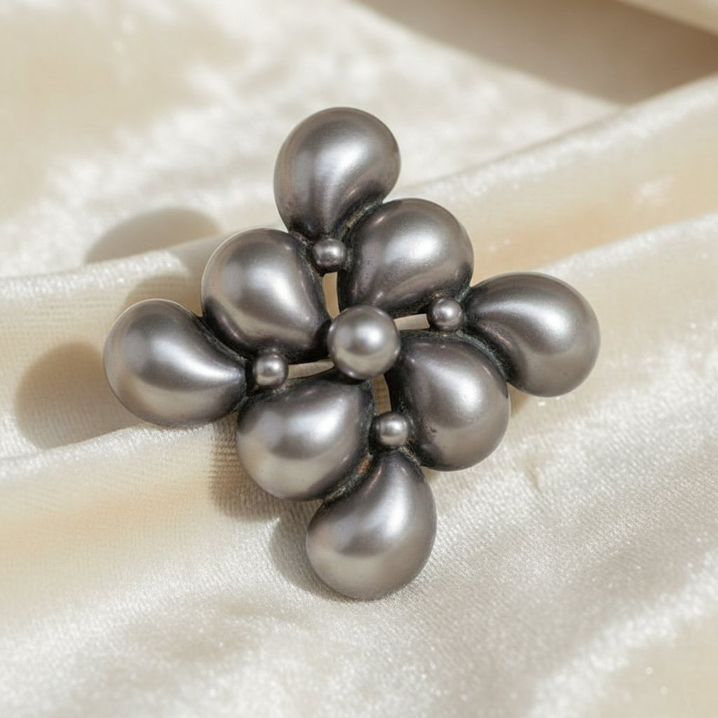 1950s Silver Modernist Brooch Industria Argentina.