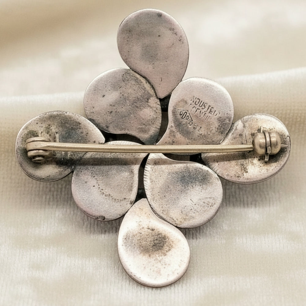1950s Silver Modernist Brooch Industria Argentina.