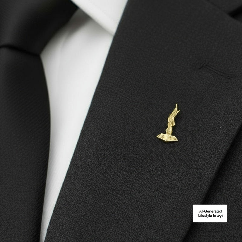 1980s 10k Gold Eternal Flame Lapel Pin