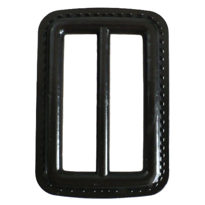 1980s Black topstitch Slide Buckle Fits 5cm Insertion.