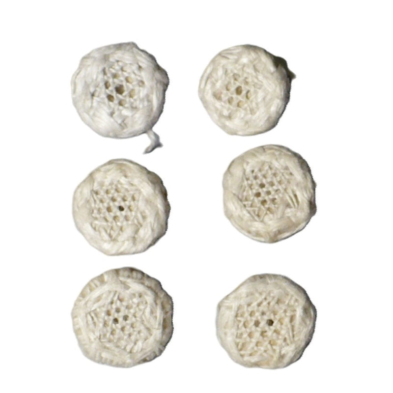 13L 1800s White Casting Dorset Buttons 5/16 Inches Set of 6