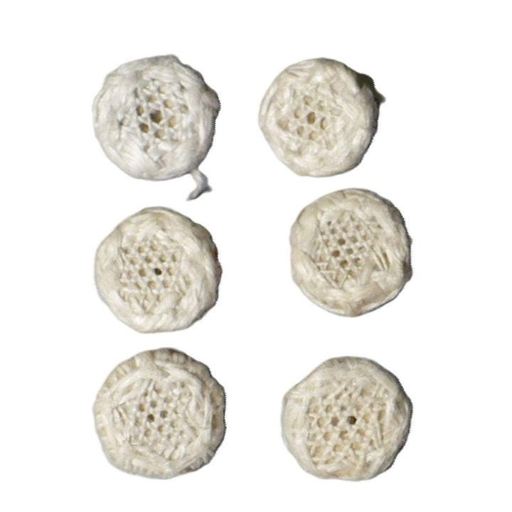 13L 1800s White Casting Dorset Buttons 5/16 Inches Set of 6