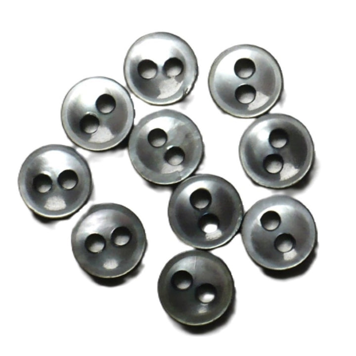 9L Two Hole Grey Ocean Oyster Shell Diminutive Buttons