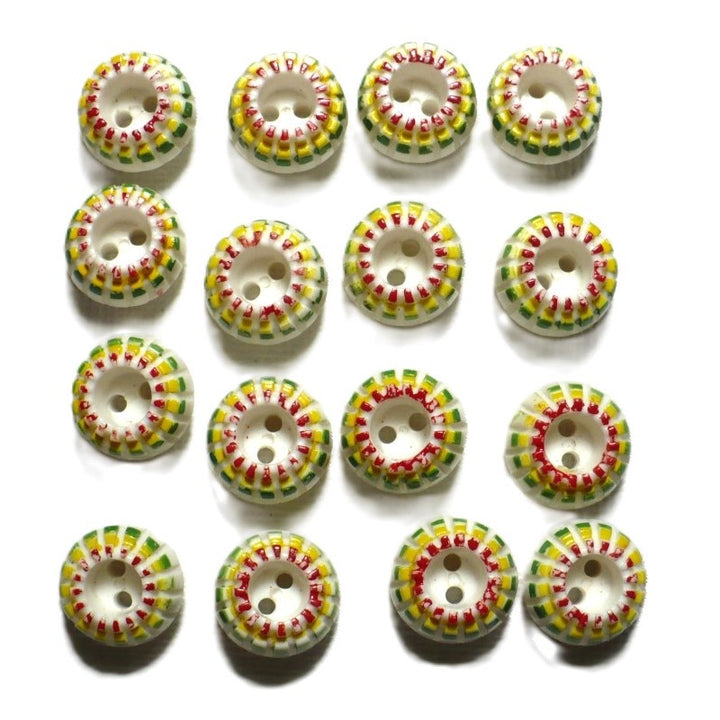 20L Colorful Ball Two Hole Plastic Buttons