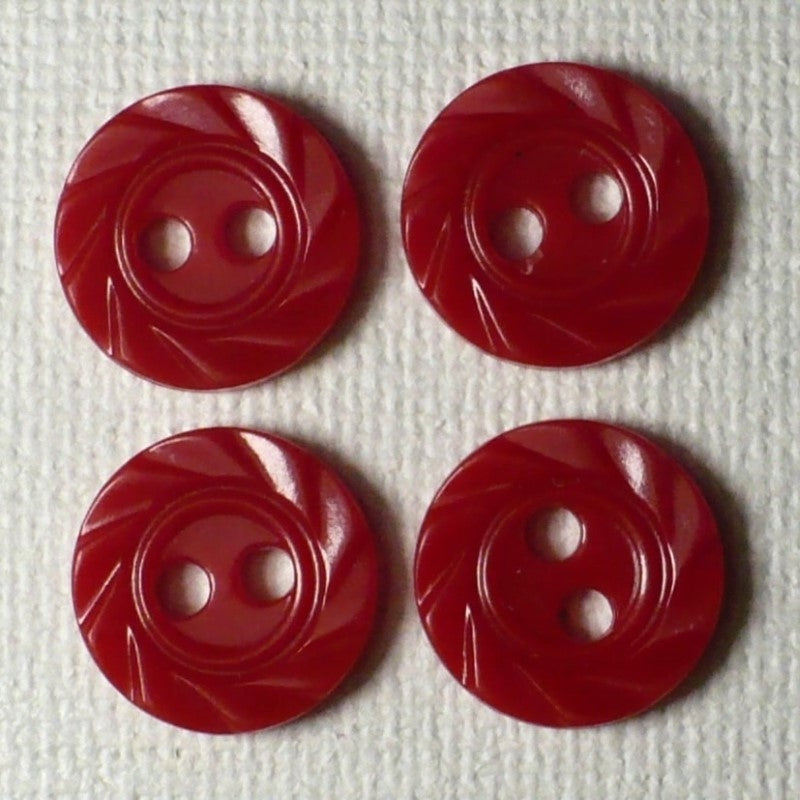 18L Red Celluloid Two Hole Buttons