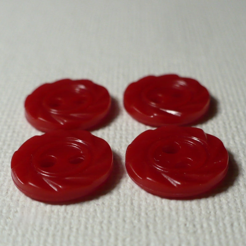 18L Red Celluloid Two Hole Buttons