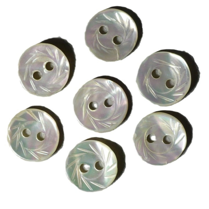 16L Two Hole Fancy MOP Pearl Buttons