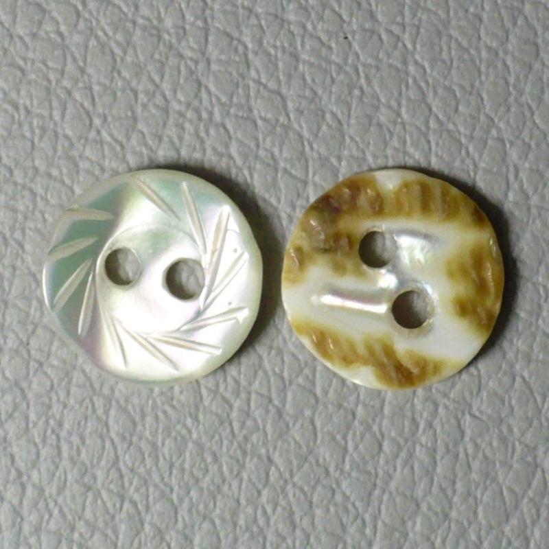 16L Two Hole Fancy MOP Pearl Buttons