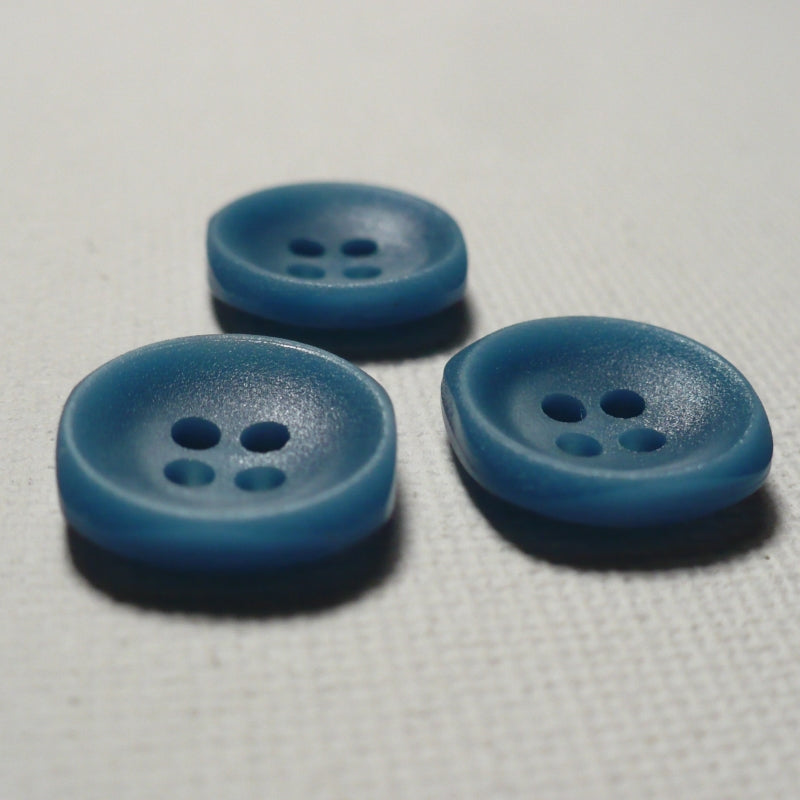 24L Teal Blue Four Hole Casein Buttons